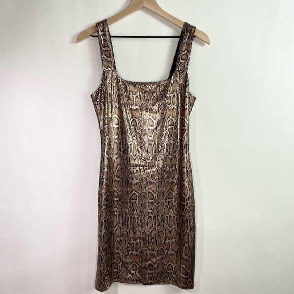 NWT L’AGENCE Auden #38 Snake Print Mini Dress M Medium - Picture 5 of 16